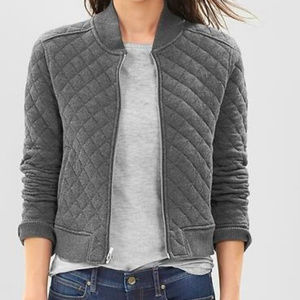 GAP Quilted Knit Bomber Jacket